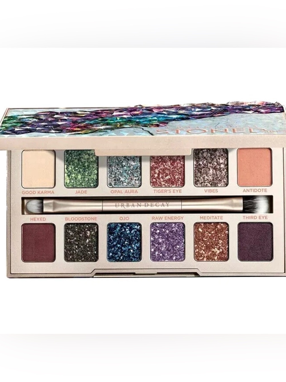 PERFECT Urban Decay STONED VIBES ~ 12 Shade Eyeshadow Palette ~ Jewel Tones NIB